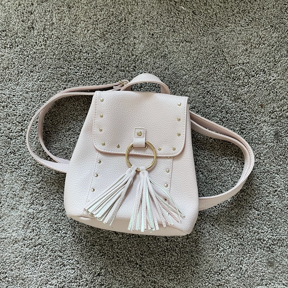 Pink Tassel Mini Backpack